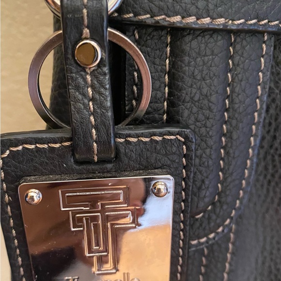 Tagnanello Leather Double Handle Satchel/Shoulder Bag. Black. Like new. - Picture 2 of 8